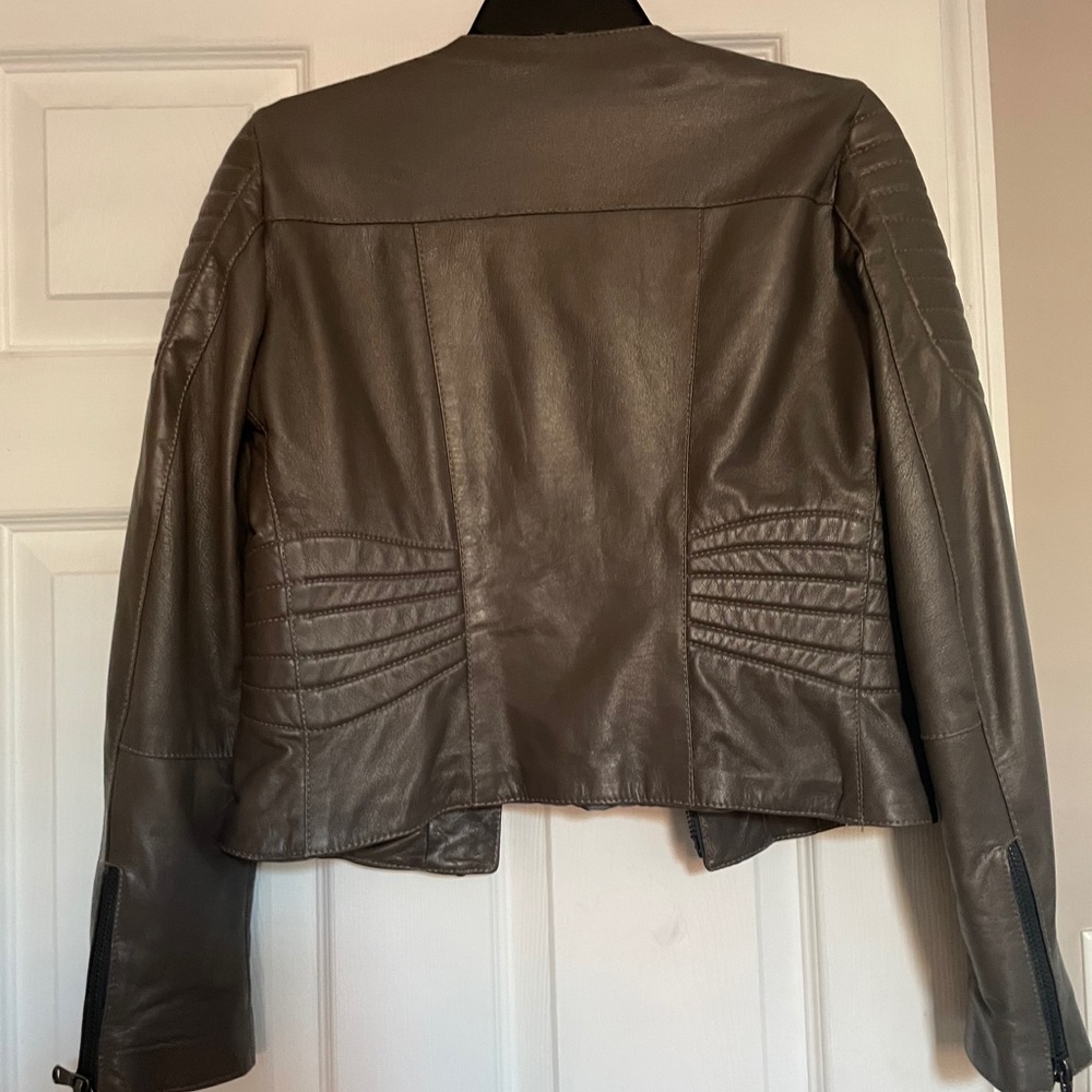 Grey Italian Leather Jacket